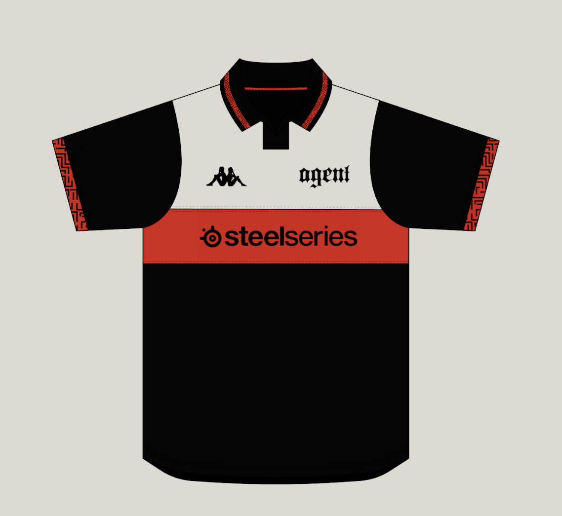 Agent x Kappa jersey mockup